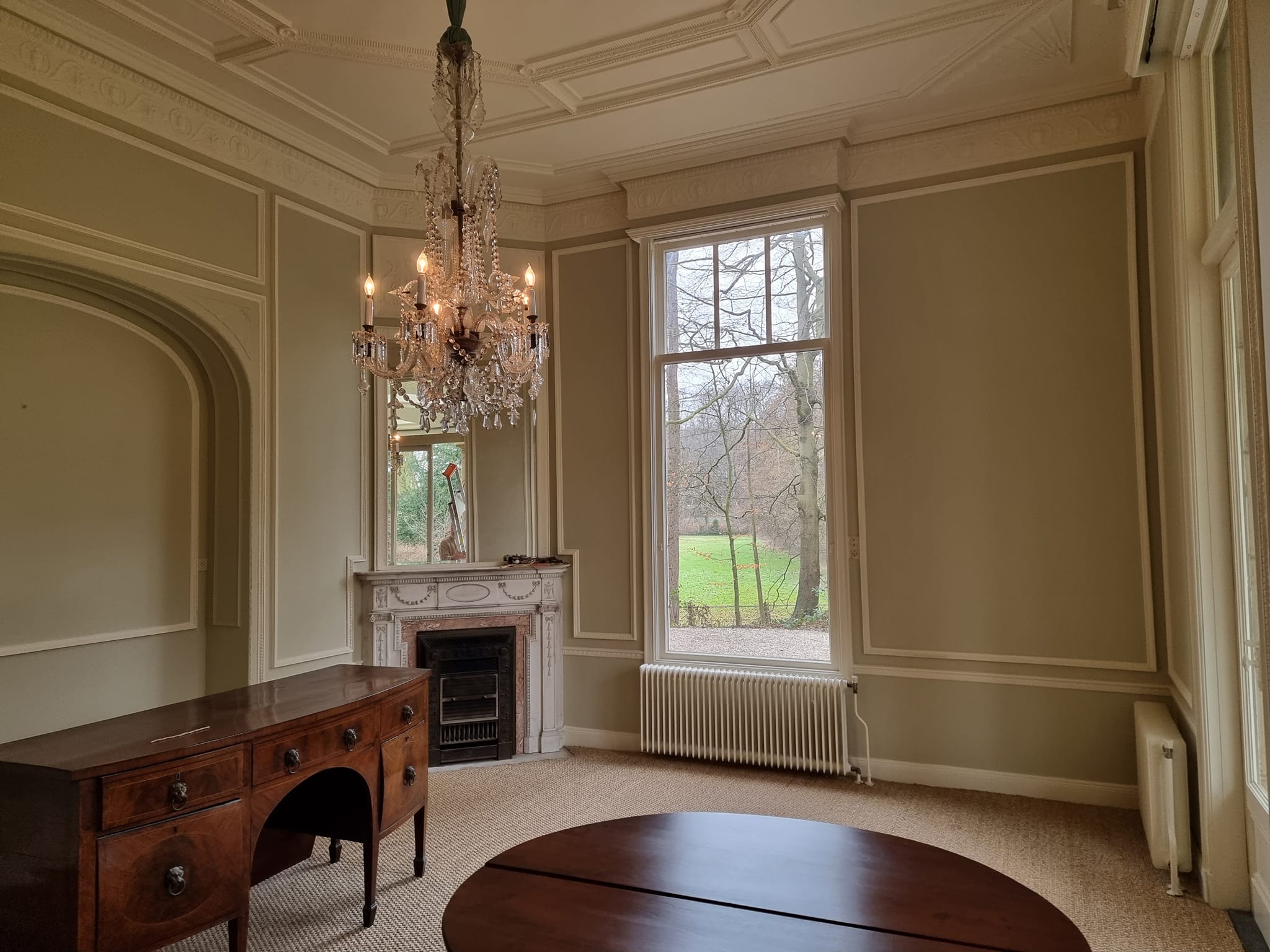 Stijlkamer in landhuis met Farrow and Ball kleuren