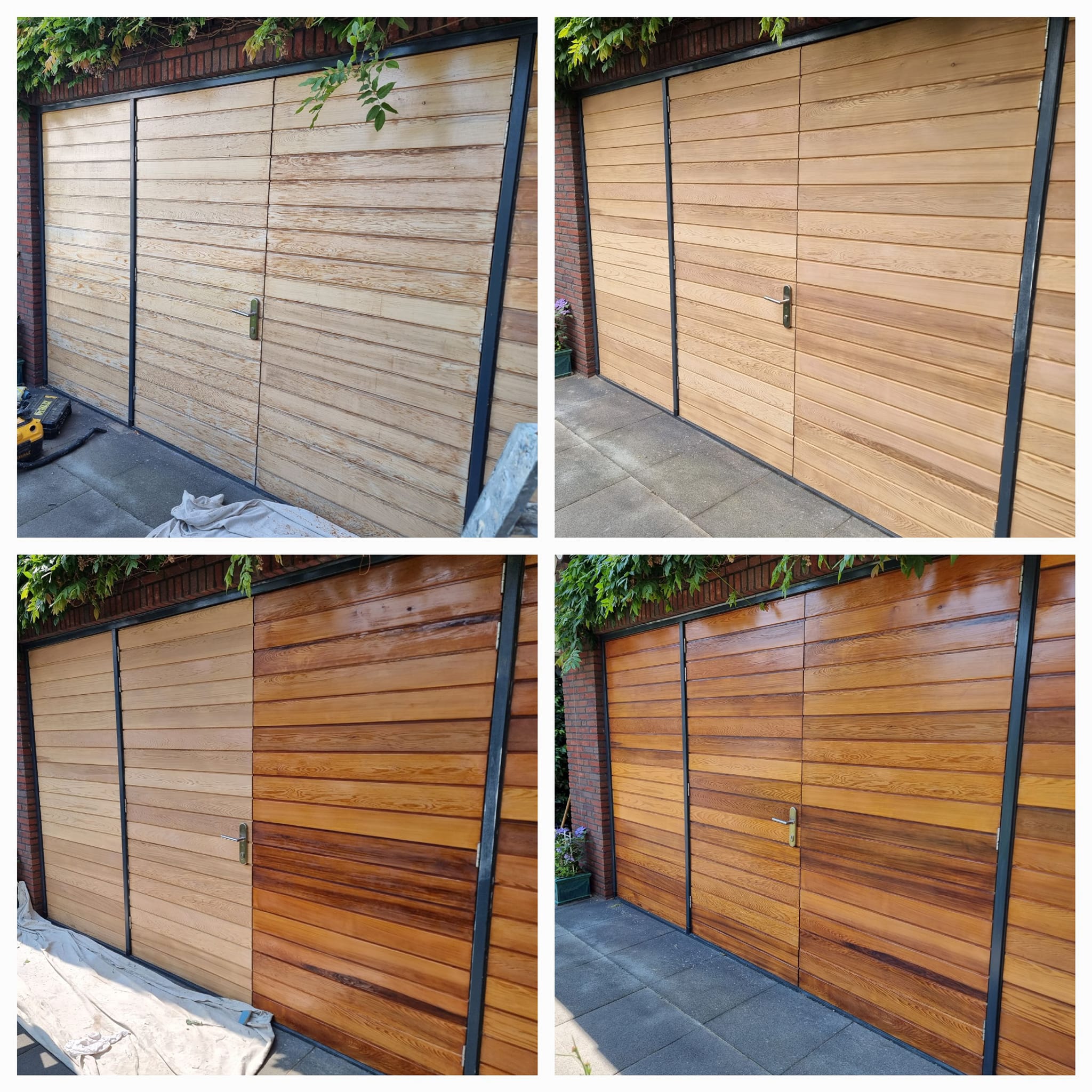 Verweerde planken afkrabben en lakken